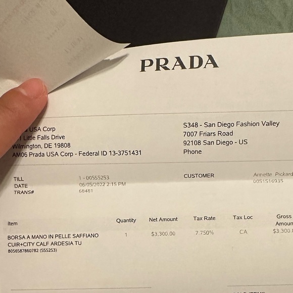 Prada Monochrome Small Saffiano Bag - Picture 9 of 10